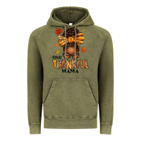 Vintage Olive one thankful mama afro messy bun Vintage Hoodie - texasbilliewilder