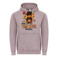 Vintage Zinc one thankful mama afro messy bun Vintage Hoodie - texasbilliewilder