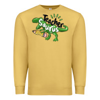 Antique Gold teacher saurus Premium Sweatshirt - MaliasSmallBusiness
