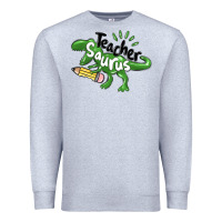 Heather Grey teacher saurus Premium Sweatshirt - MaliasSmallBusiness