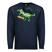 Navy teacher saurus Premium Sweatshirt - MaliasSmallBusiness
