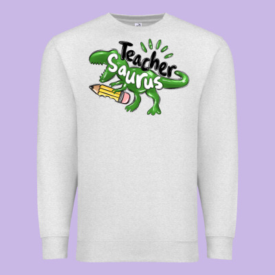 Teacher Saurus Premium Sweatshirt Designed By Maliassmallbusiness