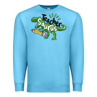 Ocean Blue teacher saurus Premium Sweatshirt - MaliasSmallBusiness