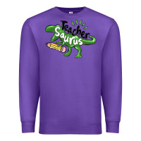 Purple teacher saurus Premium Sweatshirt - MaliasSmallBusiness