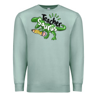 Seafoam teacher saurus Premium Sweatshirt - MaliasSmallBusiness