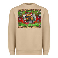 Mushroom Christmas school bus Heavyweight Sweatshirt - texasbilliewilder