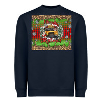 Christmas School Bus Heavyweight Sweatshirt | Teevron