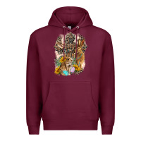 Burgundy Western Rabbit with Crosses Premium Hoodie - LillyAllenDesigns