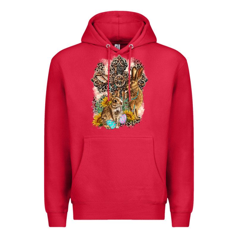 Western Rabbit With Crosses Premium Hoodie by LillyAllenDesigns | Teevron
