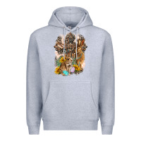 Heather Grey Western Rabbit with Crosses Premium Hoodie - LillyAllenDesigns