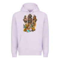 Lilac Western Rabbit with Crosses Premium Hoodie - LillyAllenDesigns