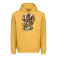 Mustard Western Rabbit with Crosses Premium Hoodie - LillyAllenDesigns