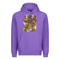 Purple Western Rabbit with Crosses Premium Hoodie - LillyAllenDesigns
