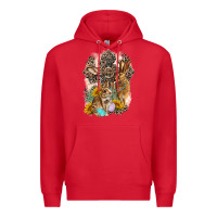 Red Western Rabbit with Crosses Premium Hoodie - LillyAllenDesigns