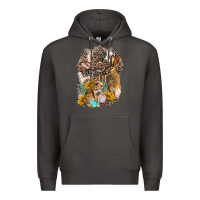 Smoke Western Rabbit with Crosses Premium Hoodie - LillyAllenDesigns