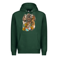 Sports Green Western Rabbit with Crosses Premium Hoodie - LillyAllenDesigns