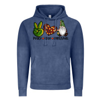 Vintage Denim peace love gnomes christmas Vintage Hoodie - RanaPortraitStore
