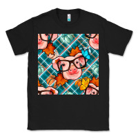 Black fall pig seamless pattern Classic Tee - BundleAndBundleShop