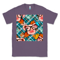 Lavender fall pig seamless pattern Classic Tee - BundleAndBundleShop