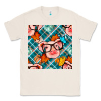 Natural fall pig seamless pattern Classic Tee - BundleAndBundleShop