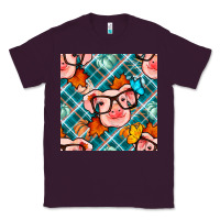 Plum fall pig seamless pattern Classic Tee - BundleAndBundleShop