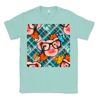 Seafoam fall pig seamless pattern Classic Tee - BundleAndBundleShop
