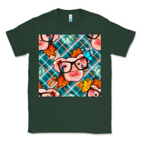 Sports Green fall pig seamless pattern Classic Tee - BundleAndBundleShop