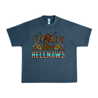 Midnight Navy yeehaws and hellnaws Urban Heavy Tee - CowhideDigitalArt