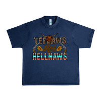 Navy yeehaws and hellnaws Urban Heavy Tee - CowhideDigitalArt