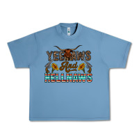 Pebble Blue yeehaws and hellnaws Urban Heavy Tee - CowhideDigitalArt