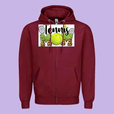 Tennis Mom Zipper Hoodie Designed By Barkaloodesign