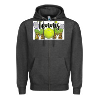 Charcoal Heather tennis mom Zipper Hoodie - BarkalooDesign