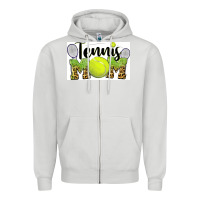 Dove Grey tennis mom Zipper Hoodie - BarkalooDesign