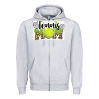 Heather Grey tennis mom Zipper Hoodie - BarkalooDesign