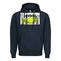 Navy tennis mom Zipper Hoodie - BarkalooDesign