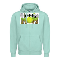 Seafoam tennis mom Zipper Hoodie - BarkalooDesign