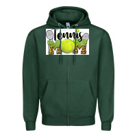 Sports Green tennis mom Zipper Hoodie - BarkalooDesign