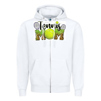 White tennis mom Zipper Hoodie - BarkalooDesign