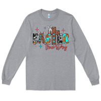 Heather Grey easter true story Long Sleeve Tee - JahusDesignShop