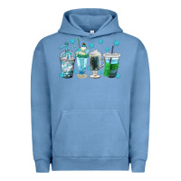 Pigment Pebble Blue winter coffee cup Urban Hoodie - texasbilliewilder