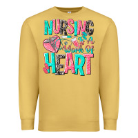 Antique Gold nursing is a work of heart Premium Sweatshirt - NancyCooperArtShop