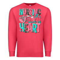 Cardinal nursing is a work of heart Premium Sweatshirt - NancyCooperArtShop