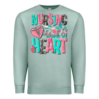 Nursing Is A Work Of Heart Premium Sweatshirt | Teevron