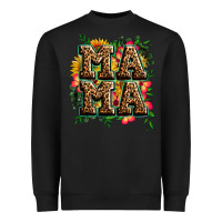 Black floral leopard mama Heavyweight Sweatshirt - Zillion Design Studio