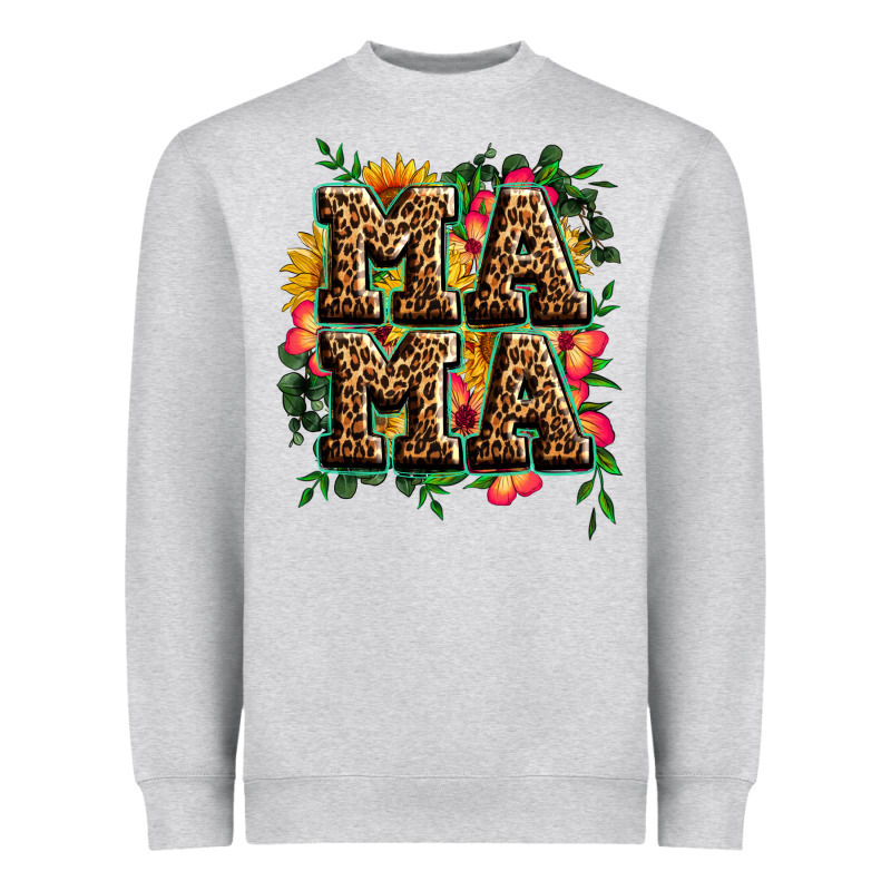Floral Leopard Mama Heavyweight Sweatshirt by Zillion Design Studio | Teevron