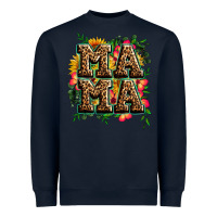 Navy floral leopard mama Heavyweight Sweatshirt - Zillion Design Studio