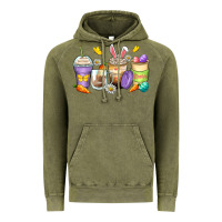 Vintage Olive easter day coffee cups Vintage Hoodie - Zillion Design Studio
