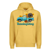 Antique Gold thanksgiving truck turkey Premium Hoodie - AdoDesignShop