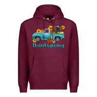 Burgundy thanksgiving truck turkey Premium Hoodie - AdoDesignShop