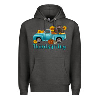 Charcoal Heather thanksgiving truck turkey Premium Hoodie - AdoDesignShop